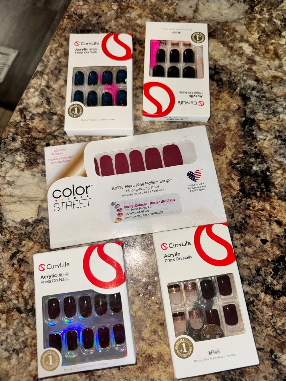 Curly life press on nails